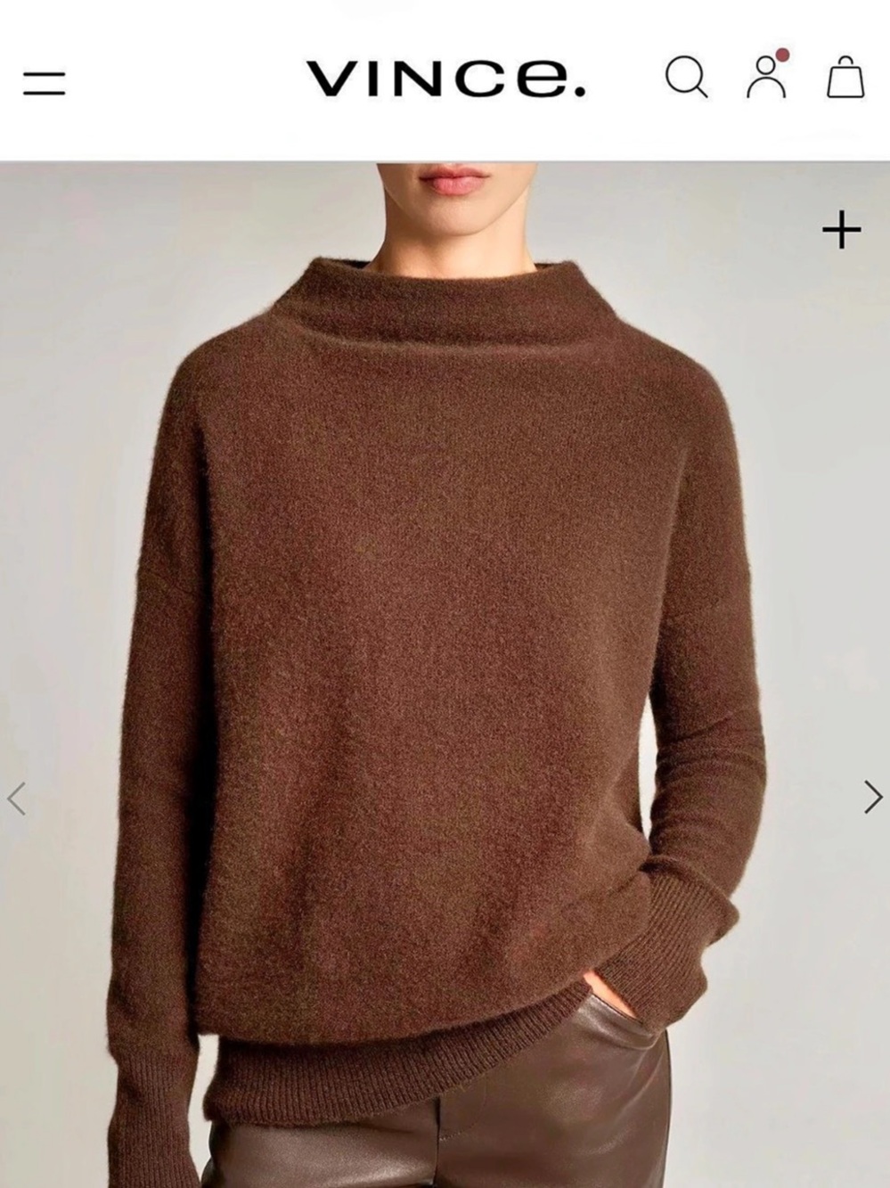 Vince Plush Cashmere Funnel-Neck Sweater